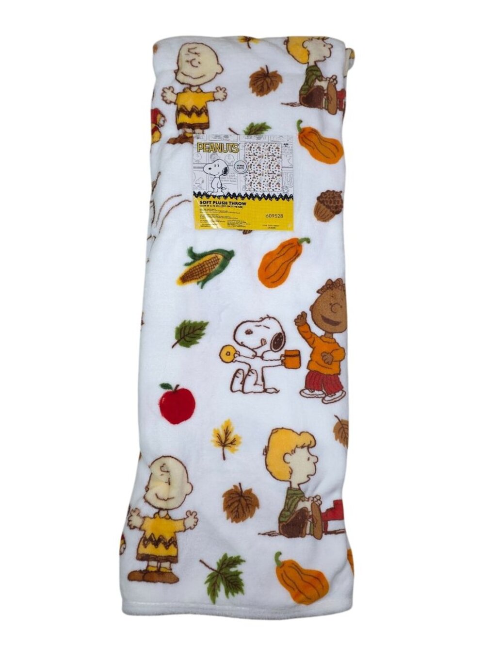 Peanuts Fall-Themed Soft Plush Throw Blanket 50x70" Super Soft Snoopy & Friends